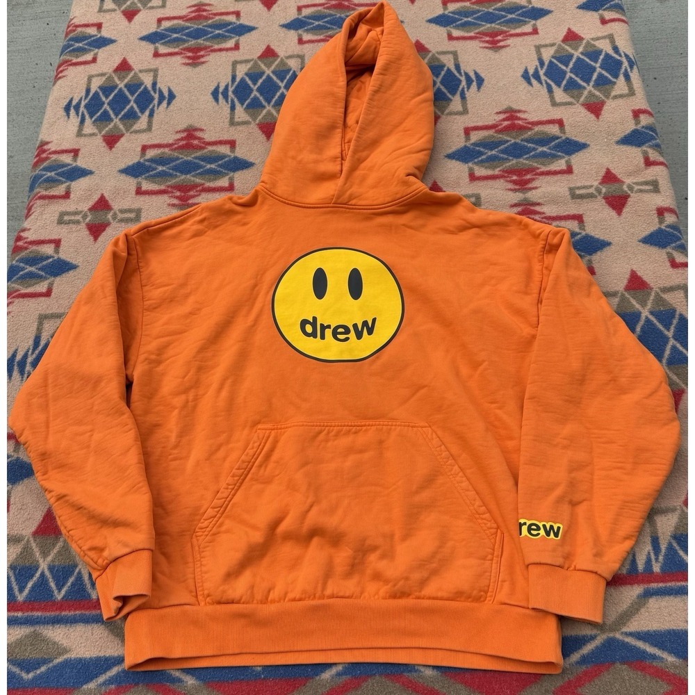 Drew House Mascot Hoodie Size Small Orange Oversized Sweatshirt Justin Bieber